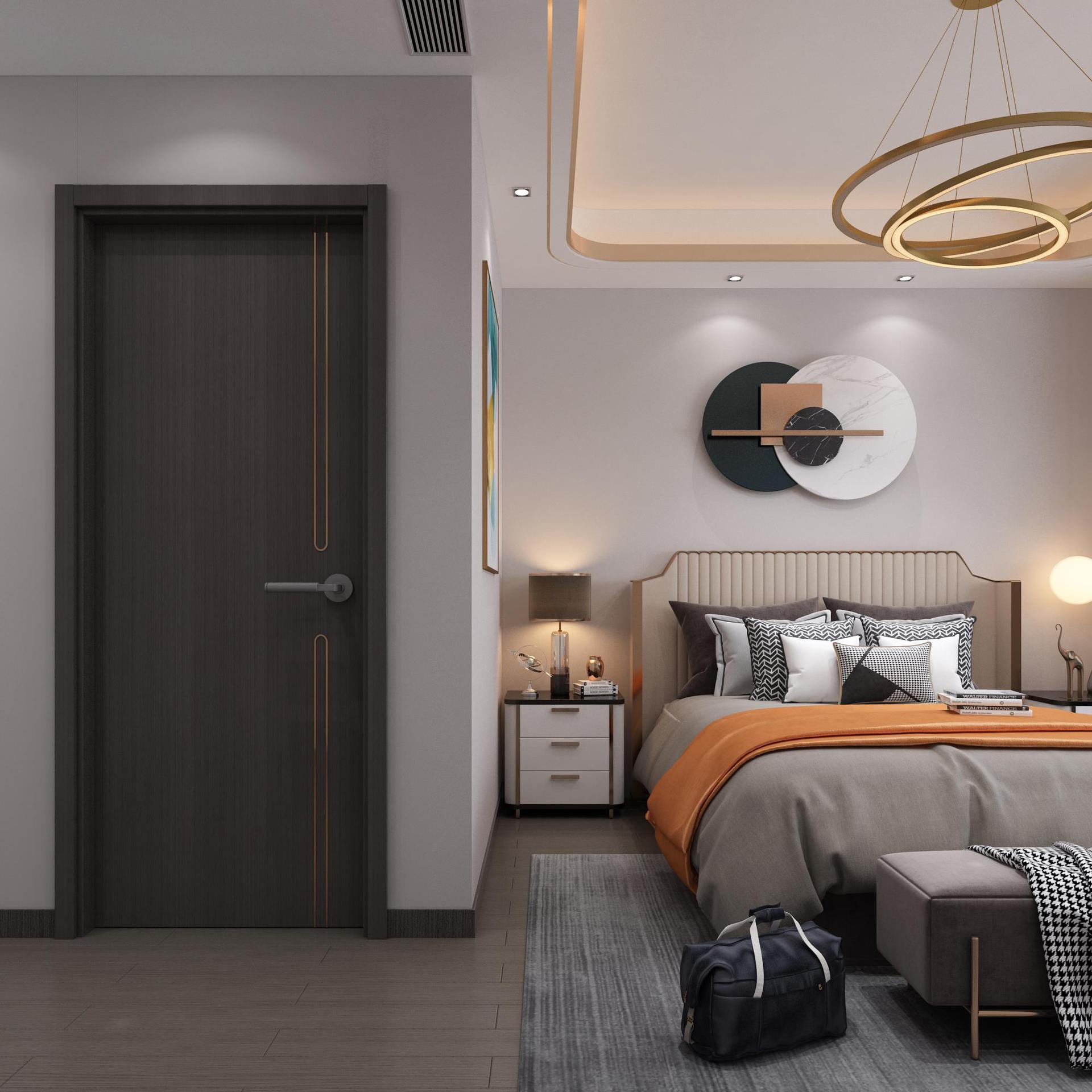 潮盛零度干漆门实木复合环保免漆门平开轻奢直销室内门卧室门