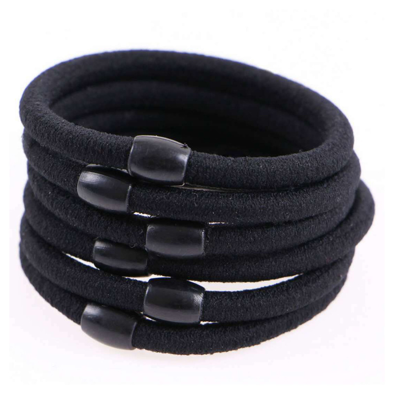 加粗黑色发圈女扎头发简约绑头绳高弹力皮圈大人皮套粗头绳橡皮筋