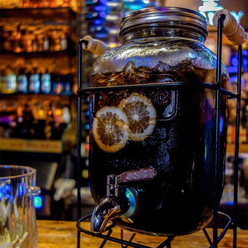 可乐桶容器玻璃桶带龙头泡酒玻璃瓶酒瓶自助饮料桶果汁罐器皿容器