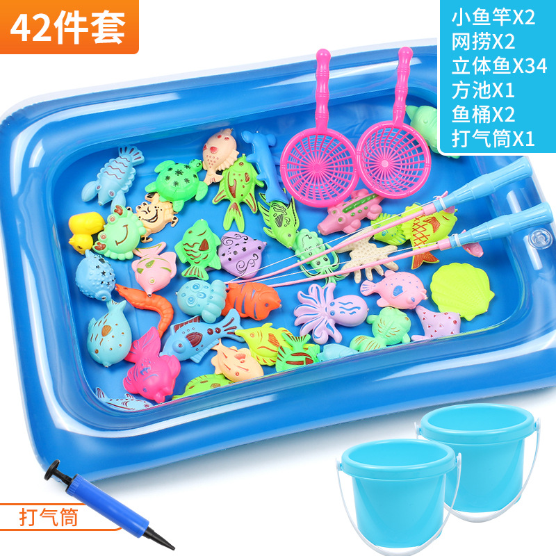 Children's Magnetic Fishing Pool Set Boys and Girls Educational Baby Play House Parent-Child Interactive Water Toys Wholesale