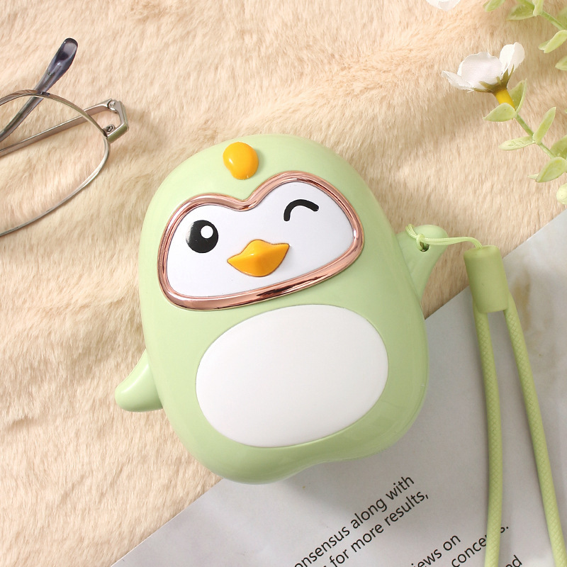 Penguin Hand Warmer USB Rechargeable Mini Cartoon Portable Heating Pad Small Night Lamp Two-in-One Cross-Border Gift