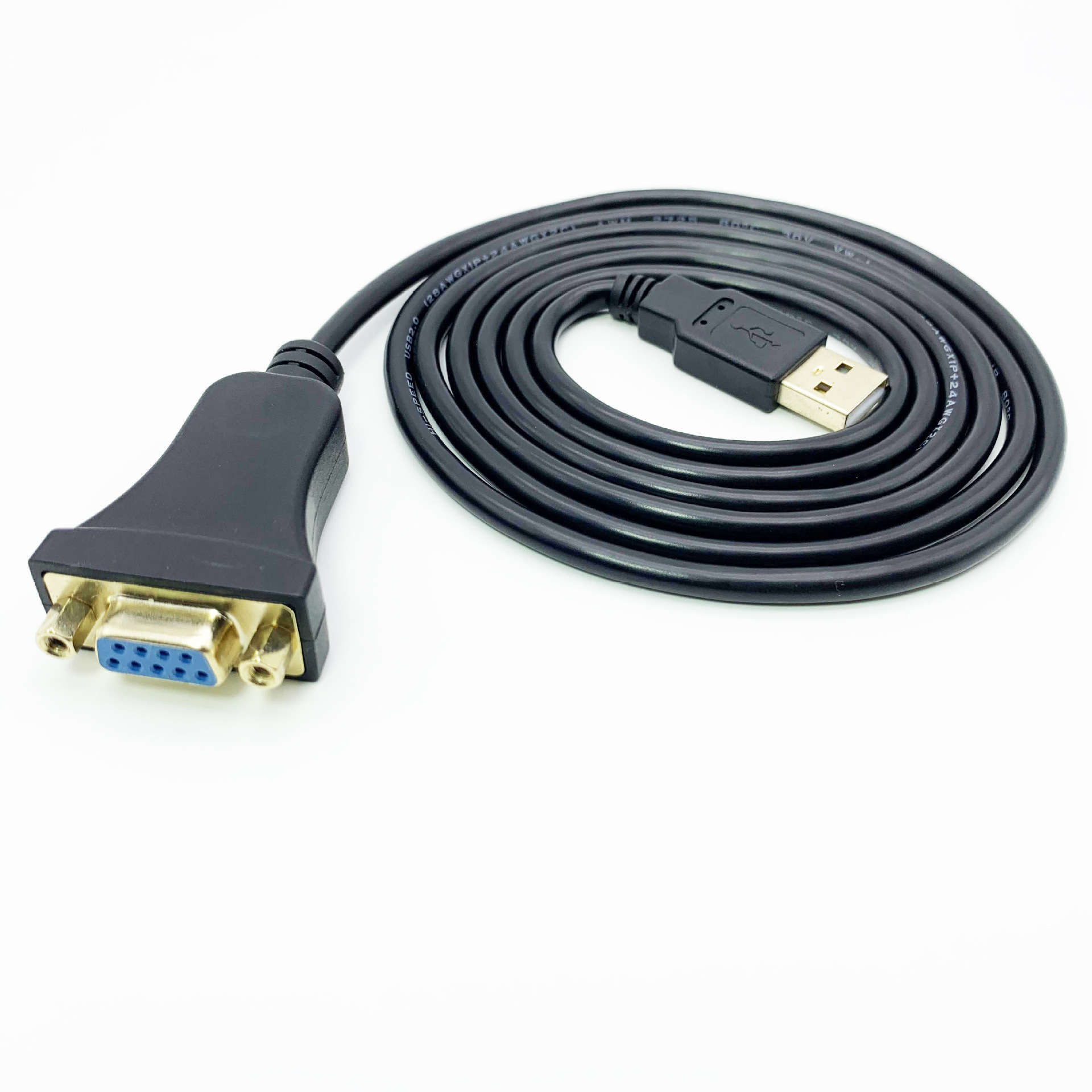 厂销rs232串口线usb转db9针公头母头com usb串口线支持win7-10