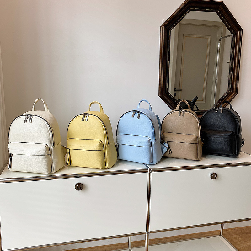 Bag New Outdoor Women's Bag 2022 Korean Style Fresh Solid Color Backpack Simple Leisure Travel Small Shoulder Bag