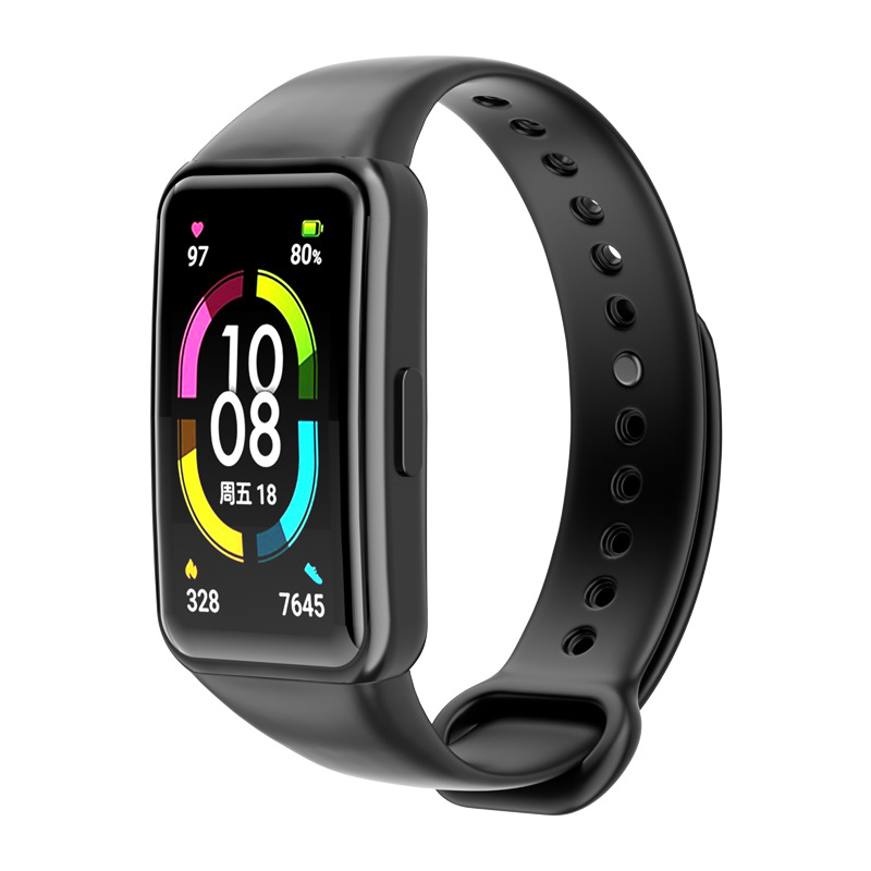厂家现货批发适用于华为手环6 硅胶表带单色可替换腕带运动防水型