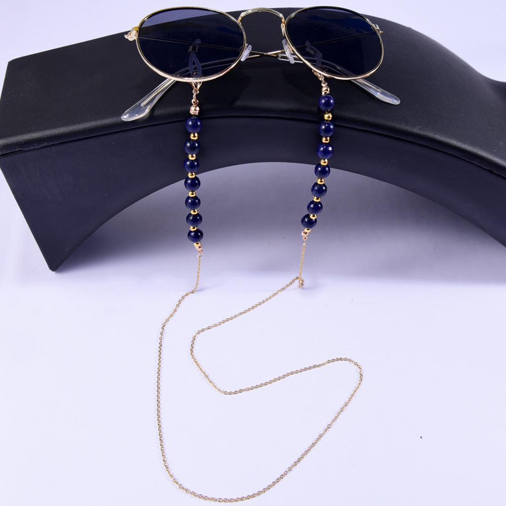 欧美金属眼镜链子时尚挂脖眼镜链串珠口罩链眼镜挂绳批发