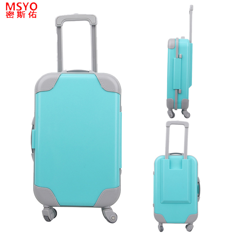 18-Inch American Doll Transparent Luggage Americangirl Doll Trolley Case Travel Suitcase Wholesale