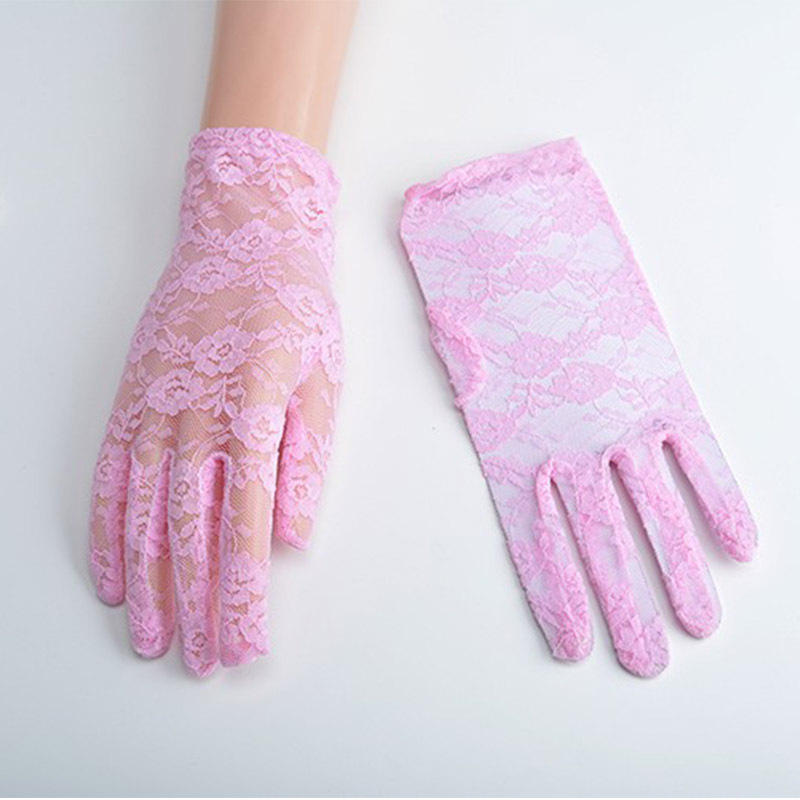蕾丝手套夏季女薄款防晒礼仪洋气短款开车全指护手