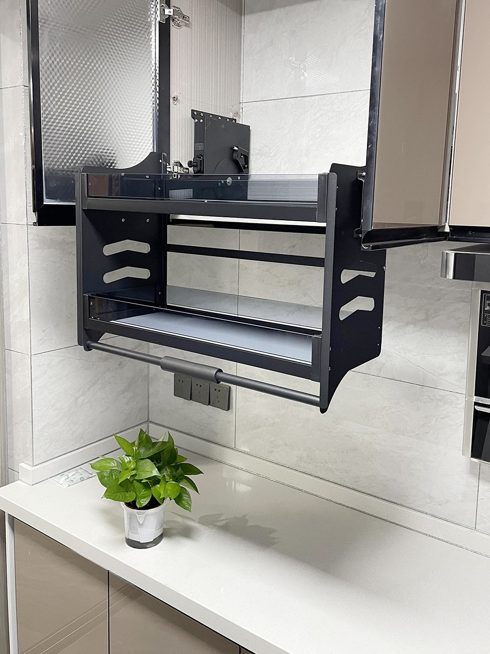 厨房吊柜升降拉篮下拉式顶柜拉篮电动升降拉篮吊柜升降机下拉065771