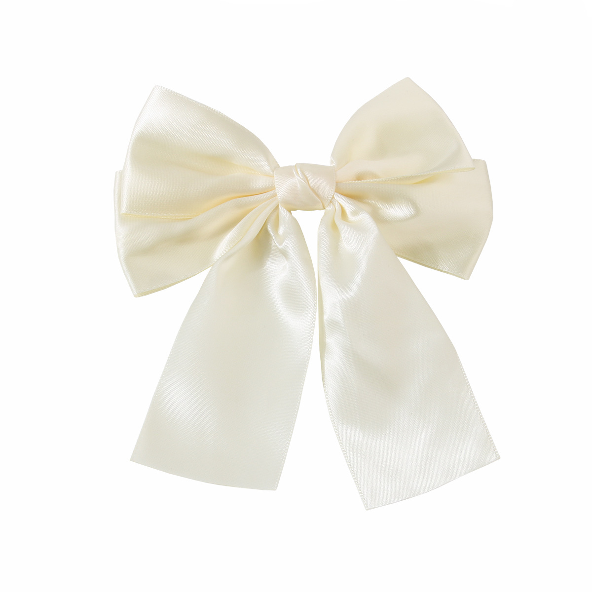 Cross-Border Sweet Double-Layer Bow Barrettes Women's All-Match Korean Satin Bow Hair Clip Duckbilled Hair Accessories