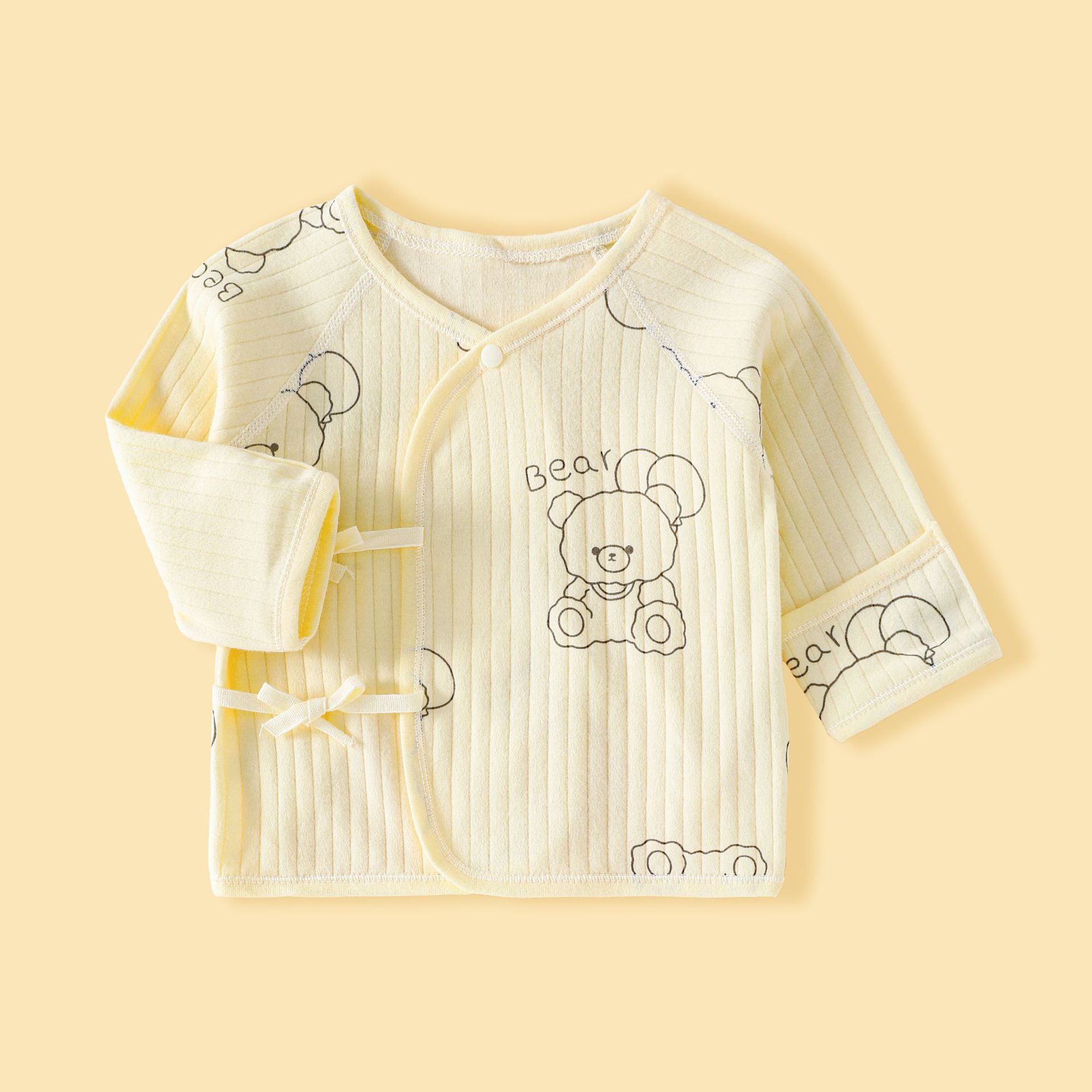 新生儿半背衣0-3个月宝宝无骨棉半背婴儿半背衣四季款初生儿上衣