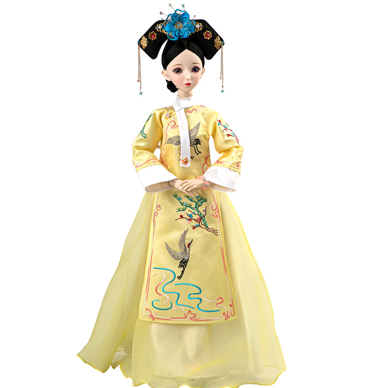 中国风60厘米清宫娃娃古装宫廷格格bjd玩偶塑料女孩玩具礼品收藏