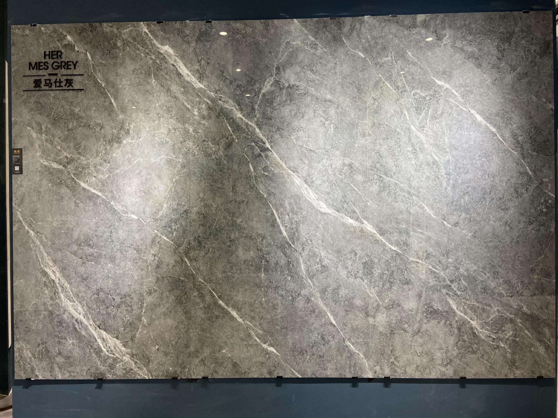 现代简约悬空大理石岩板背景墙 瓷砖陶瓷大板客厅岩板电视背景墙