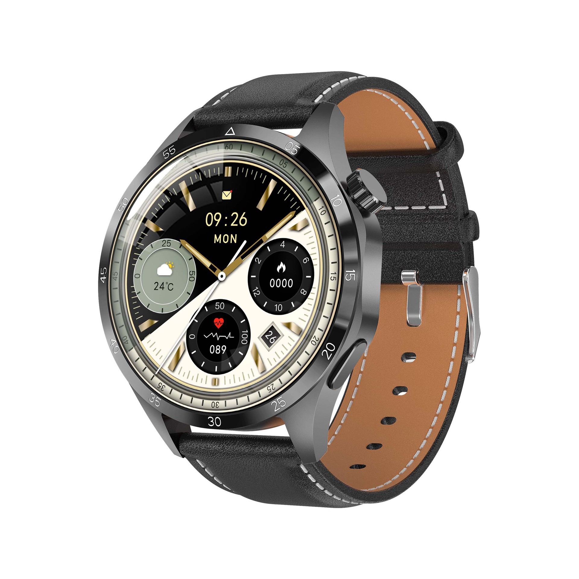 跨境新款gt4pro 智能手表蓝牙通话运动圆屏防水语音运动智能手环