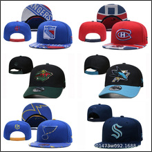 加拿大人队冰球帽蓝调队男女刺绣嘻哈帽子水怪队平沿帽球队棒球帽