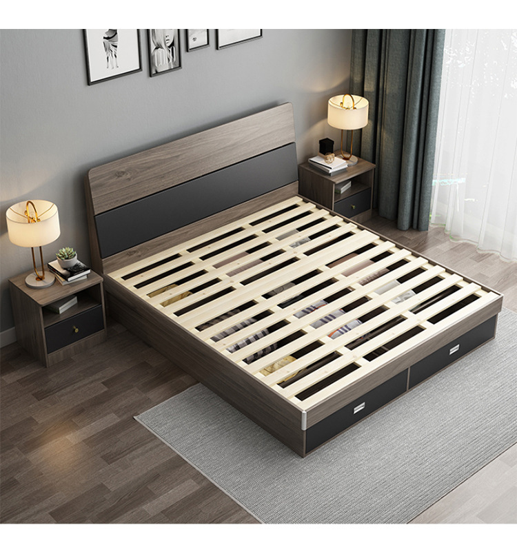 8米双人床1.2m1.35m1.5m经济型小户型储物现代简约北欧床