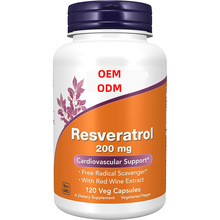跨境供应 天然白藜芦醇Resveratrol 200mg 含红酒提取物补充品