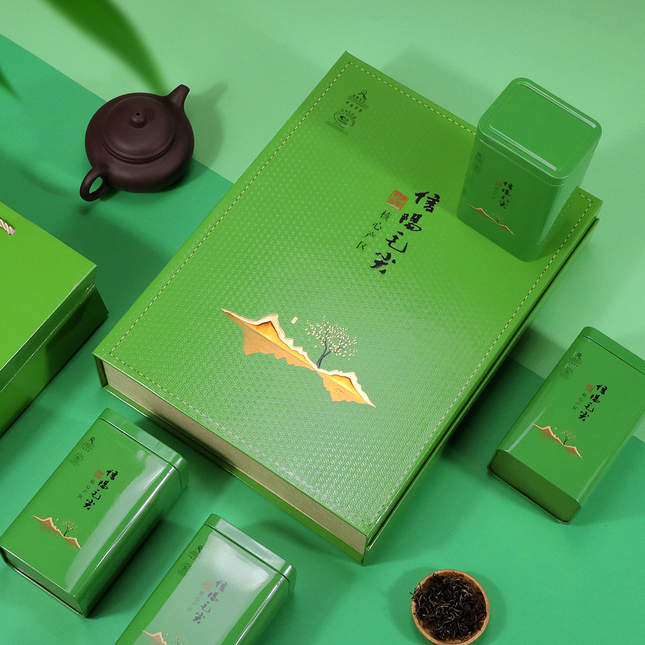 高档信阳毛尖包装盒空礼盒半斤一斤装茶叶礼盒装空盒通用2020新款