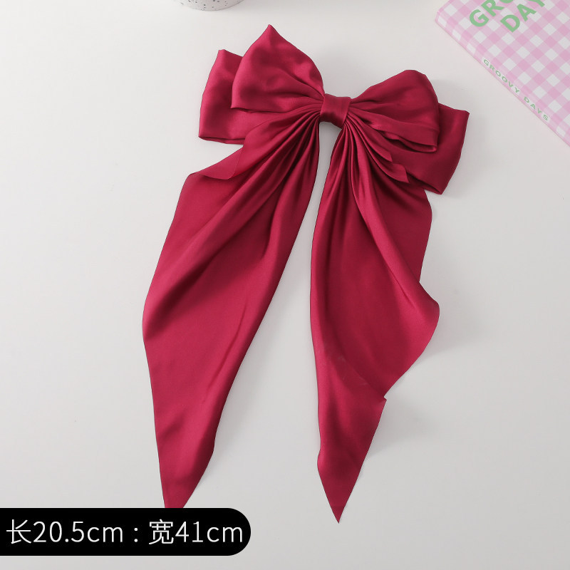 Yang Zi Same Style Black Bow Headdress Barrettes Back Head Head Clip Korean Internet Celebrity Spring Clip Hairpin Female Adult