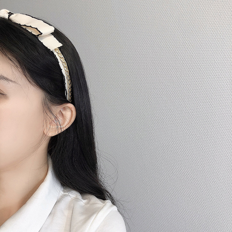 韩国jennie同款大蝴蝶结发箍复古甜美布艺网红头箍发卡女