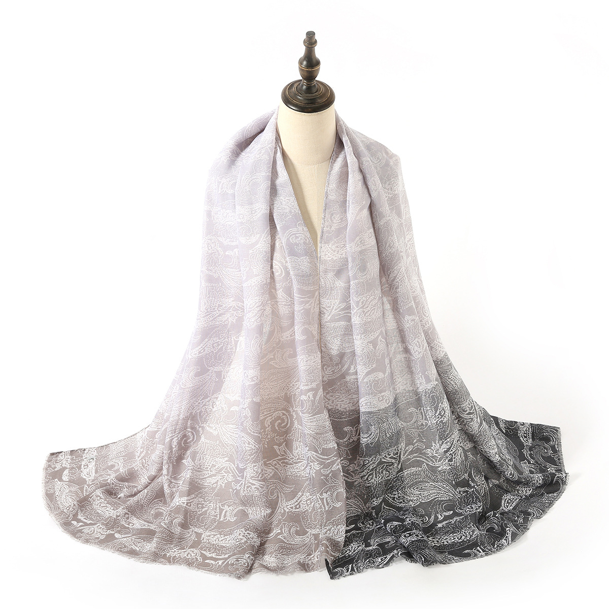 One-Piece Delivery Is Exported to European and American Fashion Classic Printing Color Matching Stitching Cotton and Linen Scarf Shawl Factory Wholesale