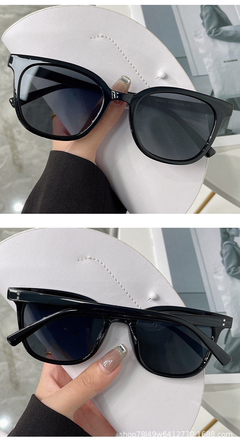 tomy太阳镜明星同款时尚黑框茶色gm墨镜ins风小红书爆款一件代发