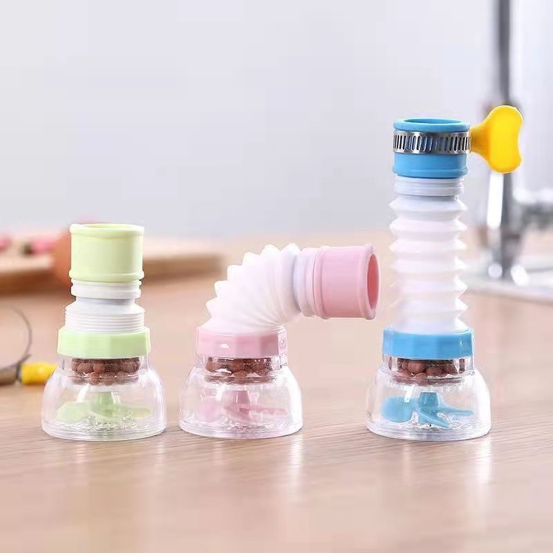 Kitchen Washbasin Faucet Splash-Proof Nozzle Shower Filter Sprinkler Rotatable Shower Water Saving Water Filter