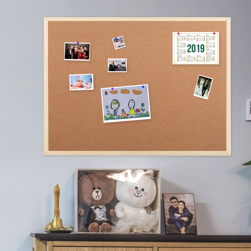 软木板照片墙装饰挂墙毛毡板自粘墙贴桌面摆便利贴留言板桌上记事