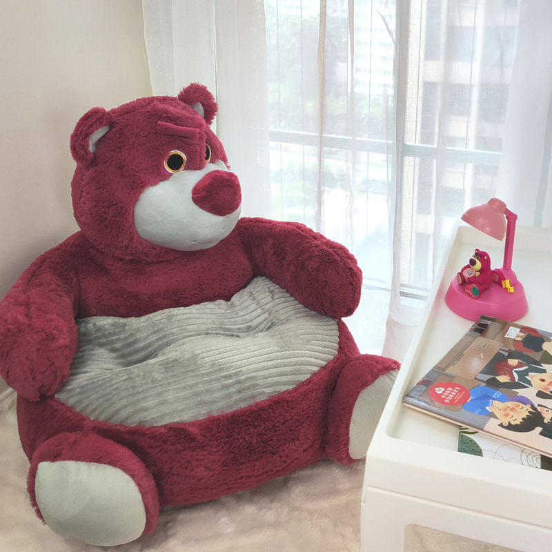 a0儿童小沙发草莓熊宝宝座椅可爱单人阳台飘窗地上榻榻米懒人沙发
