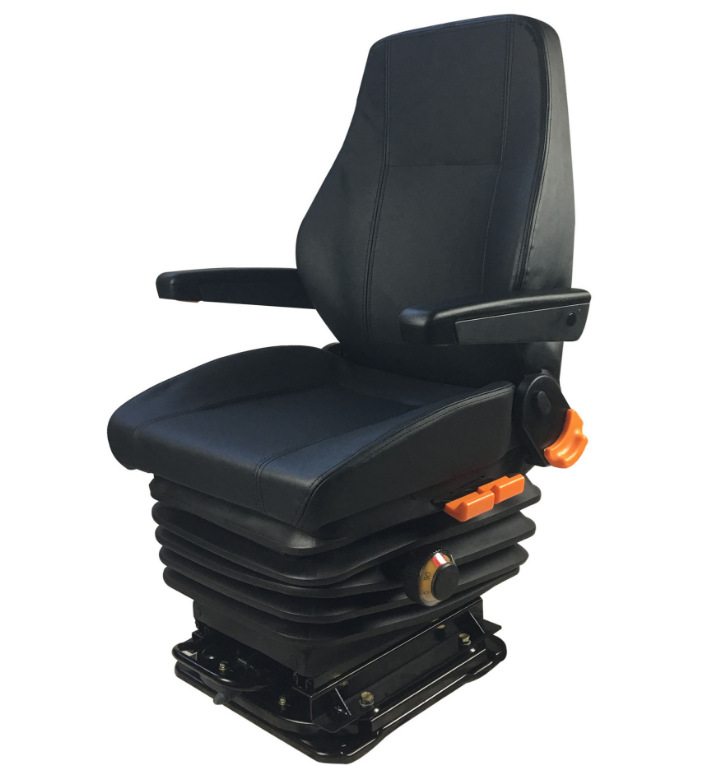 驾驶室360°旋转机械减震座椅,双扶手可调节,可后转