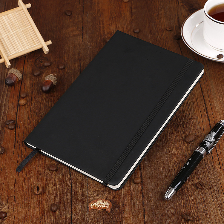 Strap Notebook Pu Leather Strip Rubber Band Notepad Business A5/A6 Manuscripts Multi-Color Optional Printed Logo