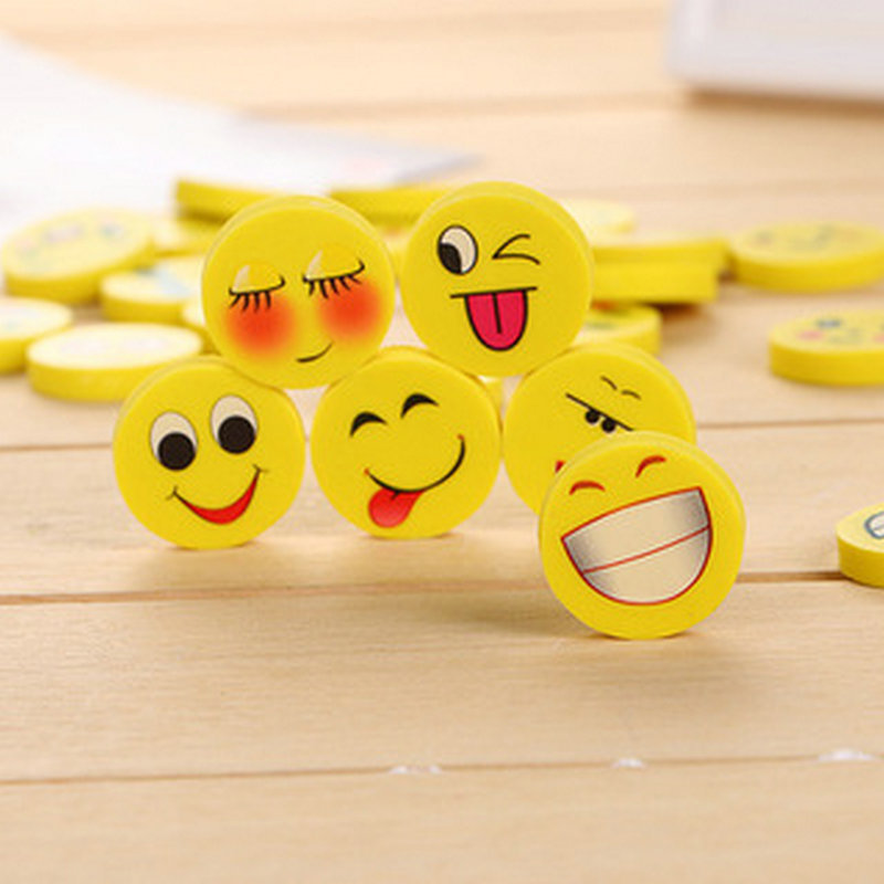 韩国卡通笑脸橡皮擦学生学习用品创意文具可爱表情橡皮擦奖品礼物
