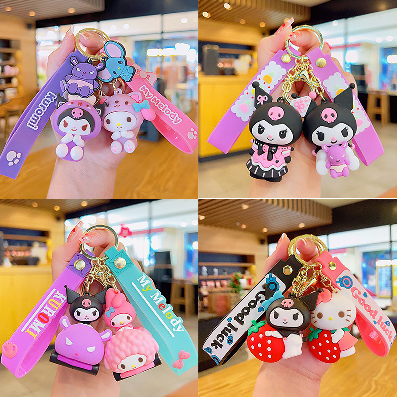 sanrio coolomi keychain gift wholesale cartoon schoolbag pendant melody key chain yugui dog ornaments