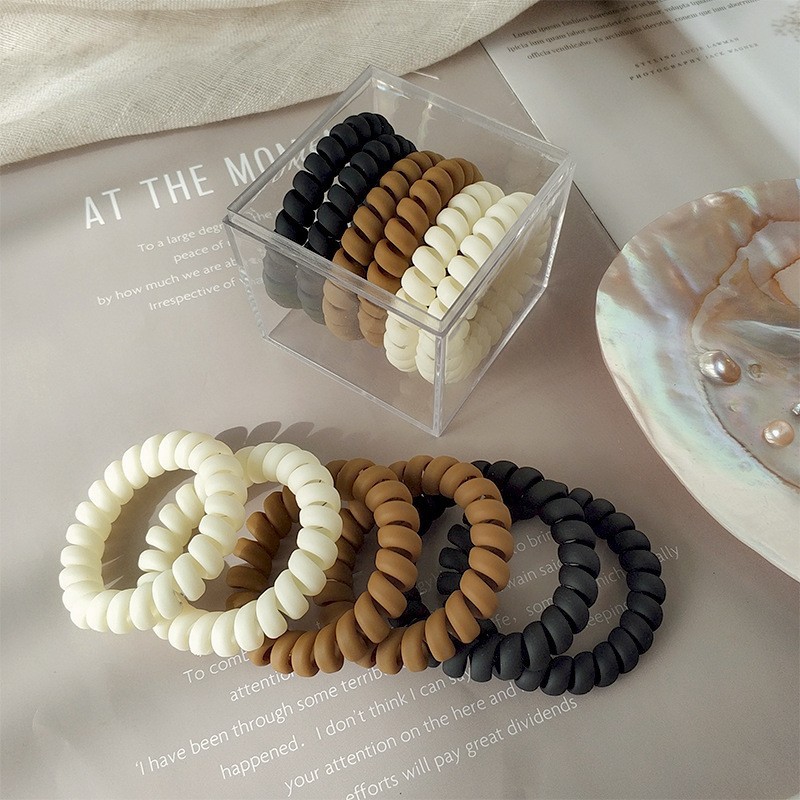 Factory Wholesale High Elastic Frosted Phone Line Hair Ring Rubber Band Female Hair Rope Headdress Does Not Hurt Hair Temperament Headband