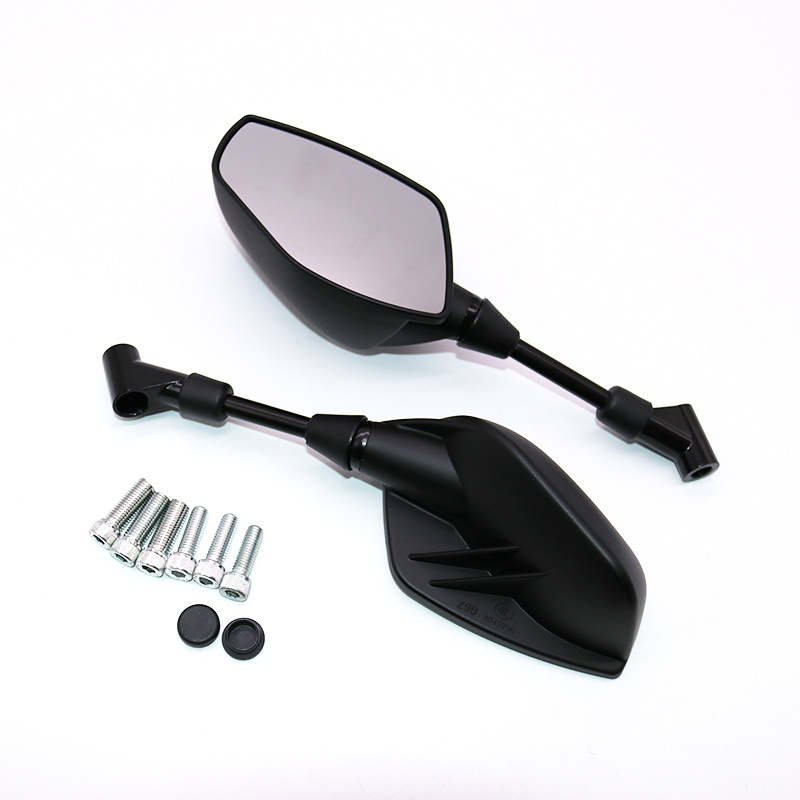 摩托车后视镜适用于小牛 鬼火通用后视镜复古广角改装配件倒车镜