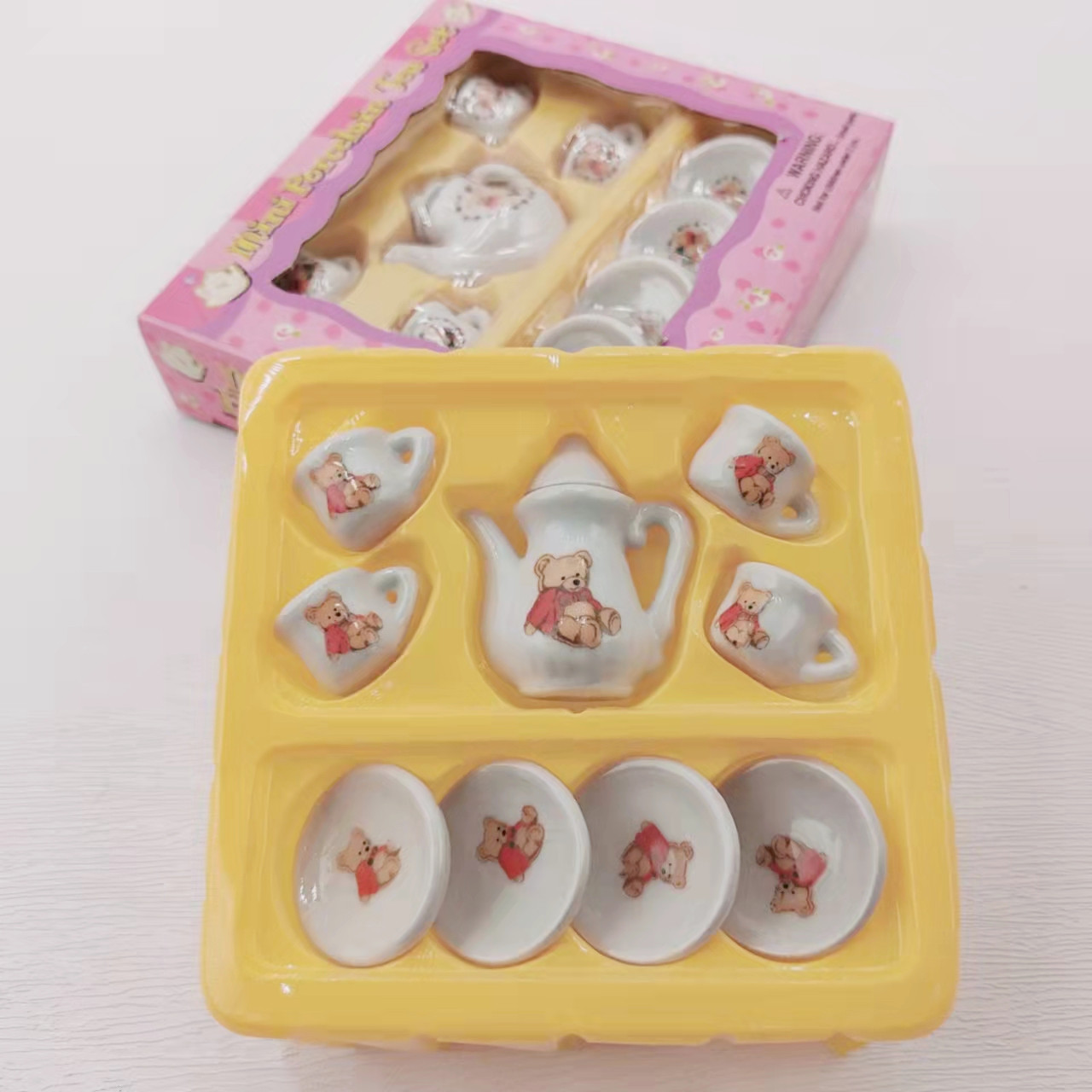 厂家批发迷你童子茶具套装茶具工艺品过家家儿童玩具地摊景区热卖