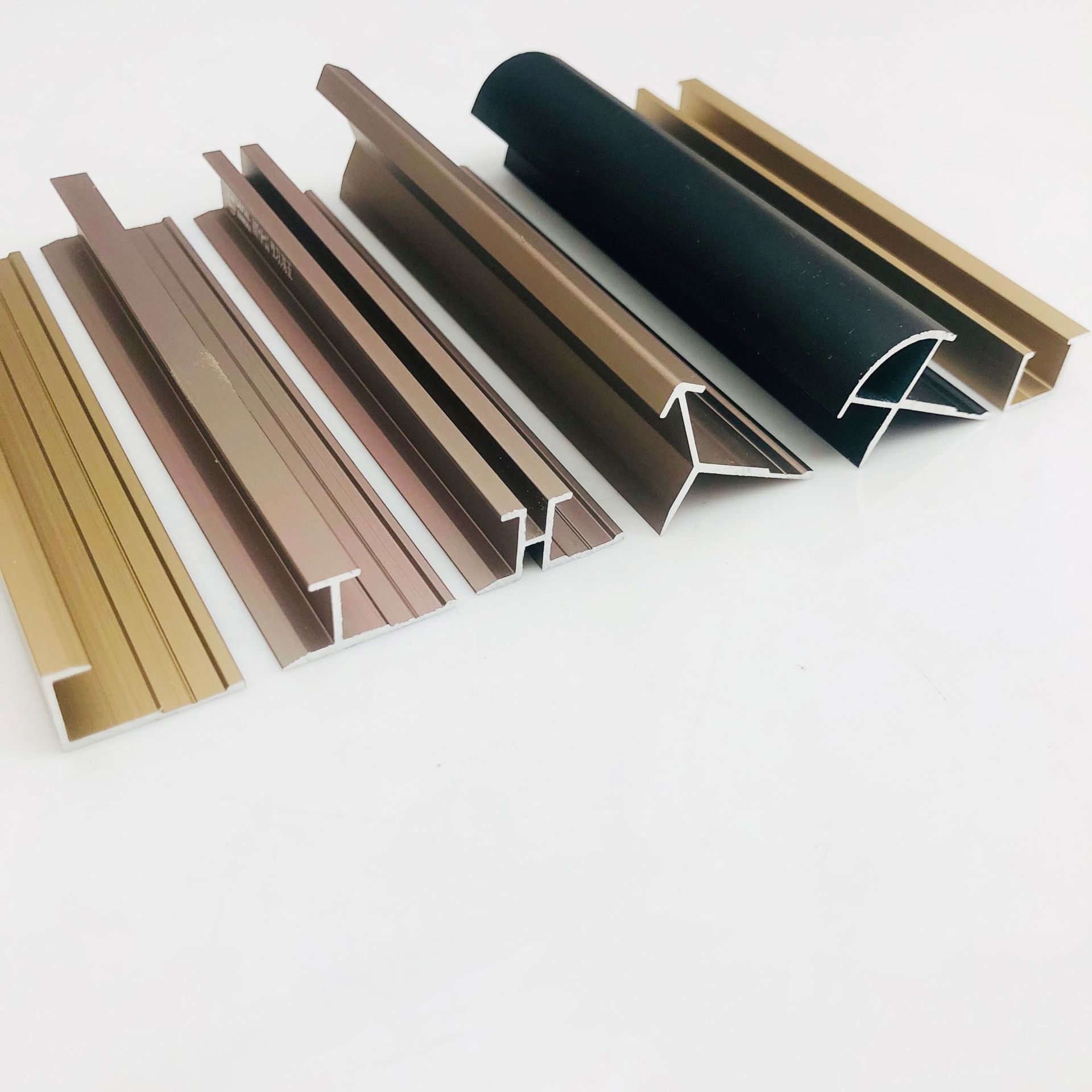 9mm铝合金金属包边腰线阳角电视背景护墙板装饰线条工字收口条