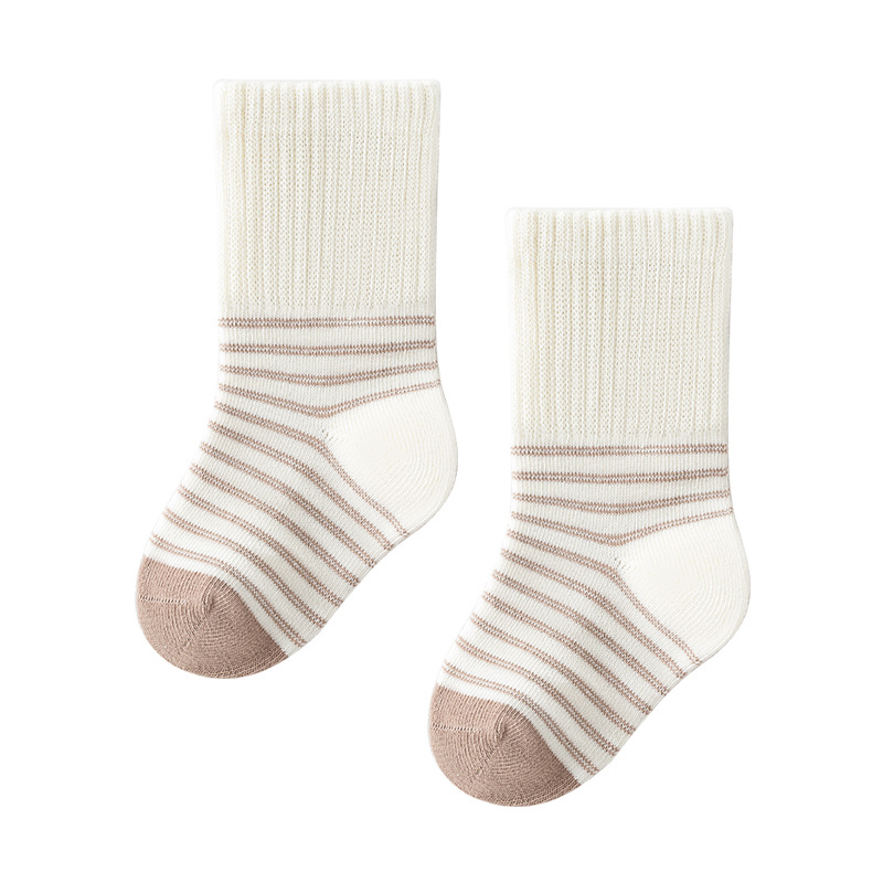 Baby Stockings 2024 Spring New Class a Not Tight Boys Girls Mid-Calf Length Children's Socks Baby Calf Socks