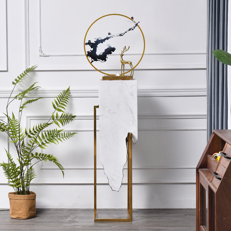 新中式落地流水摆件创意家居客厅电视柜边样板间门厅玄关软装饰品