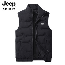 JEEP SPIRIT羽绒马夹男秋冬保暖户外上衣新款男装背心休闲男外套