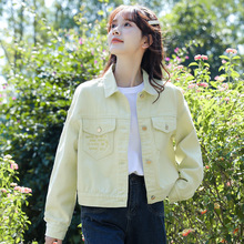 实拍2024春季韩版设计感短款牛仔外套女长袖宽松小个子休闲夹克