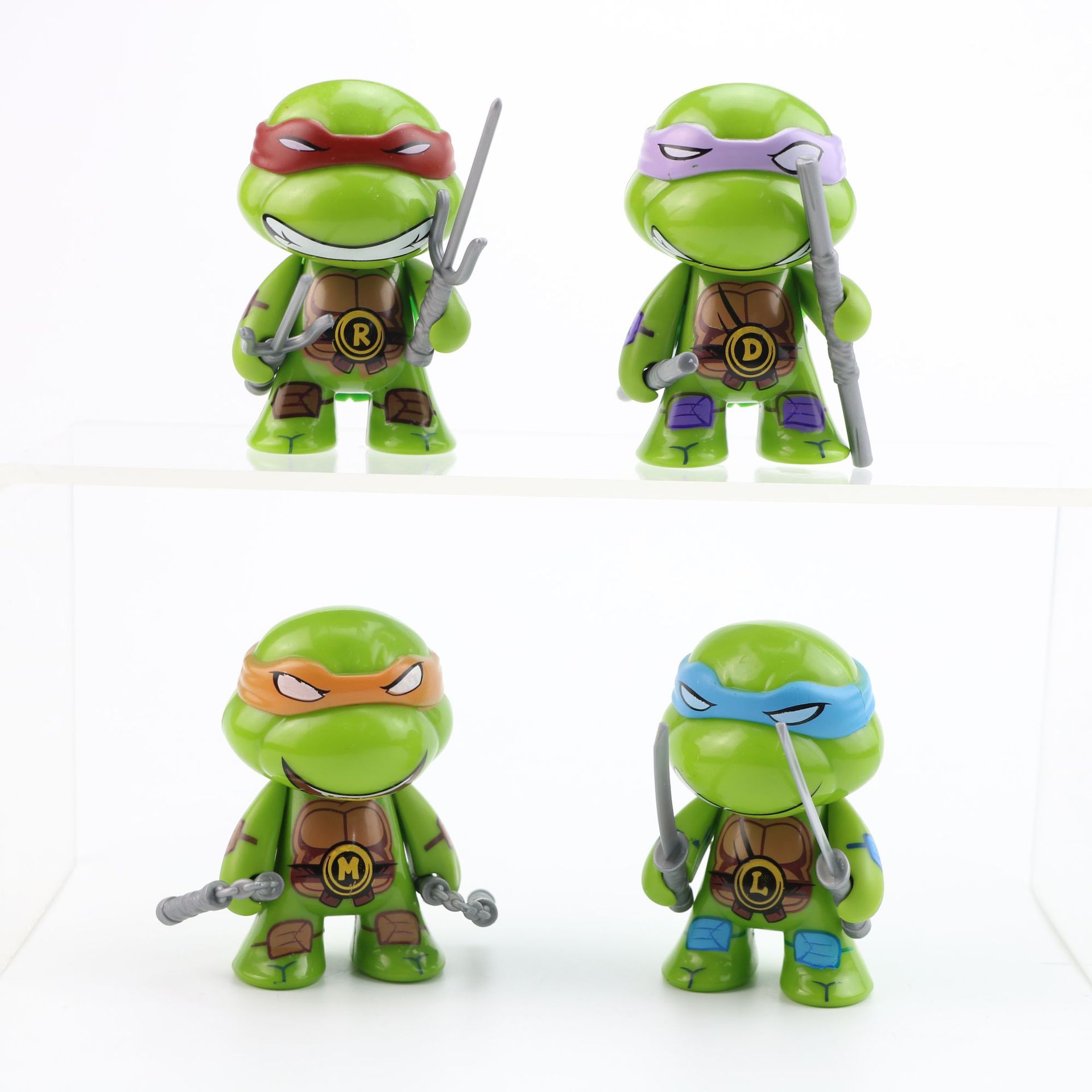 抖音热款4款q版忍者神龟大电影周边公仔模型摆件车载蛋糕装饰品