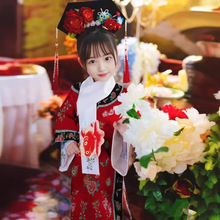 还珠格格服装儿童清朝古装满族有一个姑娘演出服女童六一公主摄影
