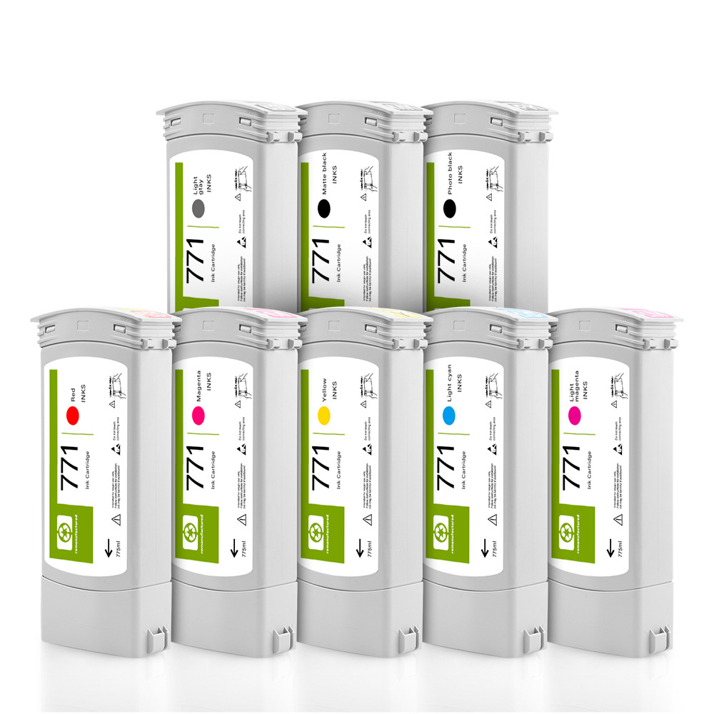 hp771兼容墨盒批发适用z6200 z6600 z6800写真机打印墨盒带芯片