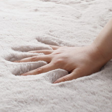 加厚仿兔毛地毯纯色飘窗地垫客厅卧室茶几地毯长毛绒床边毯满铺