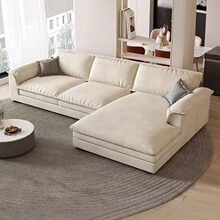 意式轻奢布艺沙发小户型现代简约客厅家用三四五人位直排沙发组合