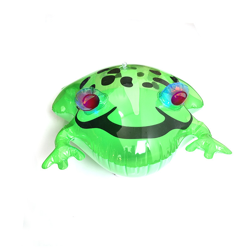 Internet Celebrity Inflatable Frog Balloon Flash Luminous Hair Baby Toy Stall Elastic String Bouncing Little Frog Son