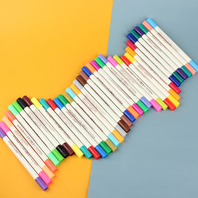 hero英雄8028水彩笔双头彩色软笔12色24色36色学生绘画礼盒套装