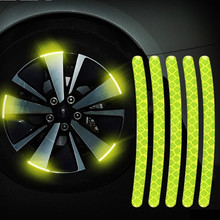 20PCS汽车轮毂反光贴轮胎警示贴3D立体平衡车车贴个性装饰创意