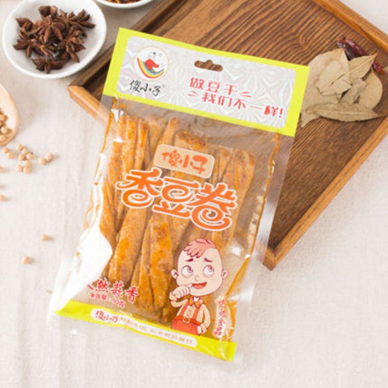 傻小子劲道香辣味香干豆卷辣条香辣湖南湘潭特产小吃麻辣儿时豆干