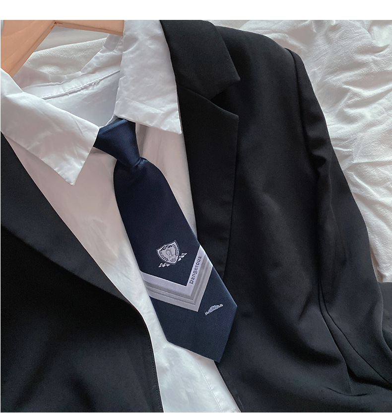 潮原创日系学院风jk领带男女学生款制服搭配懒人免打领带休闲装饰